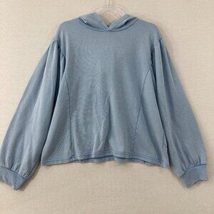 New Wonderly Blue Haze Hoodie Long Sleeve Sweatshirt XL Relaxed Athleisure